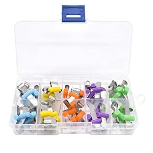 50 pcs Dental Matrix Bands Ring Clip Retainer with Lock Sectional Contoured Matrices Composite Filling Instruments Forming Sheet
