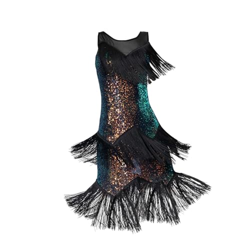 Womens Latin Dance Dress Shiny Sequins Dress for Club Prom Stage ...