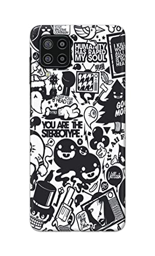 Image of Printed Hard Back Cover Case for Samsung Galaxy F22 4G | Samsung Galaxy M22 4G Back Cover (Mixed Cartoon) -702