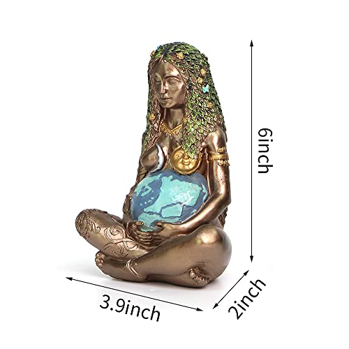 Mother Earth Statue, Gaia Statue Mother Earth Nature Resin Figurine Suit for Witchy Room Spiritual Room Altar Decor FD08859417