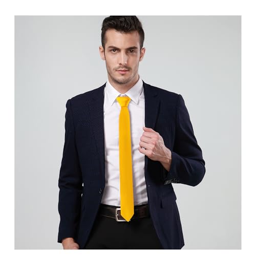 Image of Landisun Black Tie Men Women Solid Skinny Ties Slim Ties Satin Tie