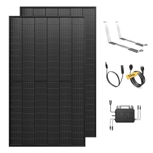 Solakon 1000W Balkonkraftwerk mit Halterung für Garten/Flachdach, 10m Kabel