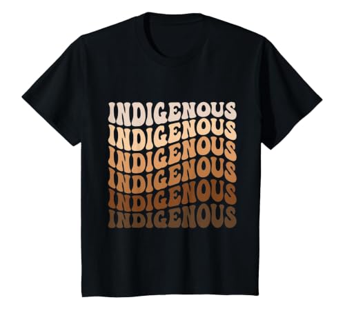 Native American Heritage American Indian Indigenous T-Shirt, Youth, Black, Large