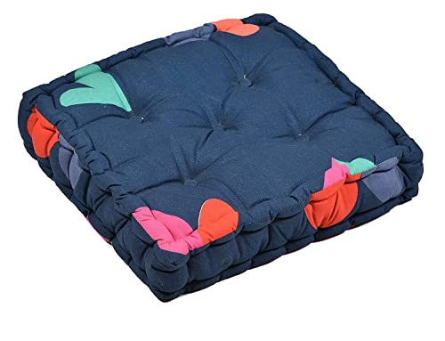 Image of Amazon Brand - Umi Chair Cushion Comfortable Thick Tufted Seat Cushion Cushion for Meditation,Floor Cushion for Sitting in Living Room,Chair Box for Indoor Seat Set of 1,16X16(Inches) (Red)
