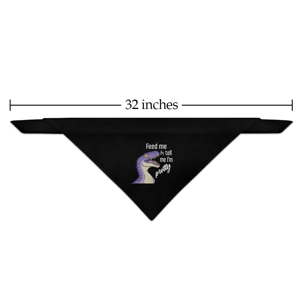 GRAPHICS & MORE Velociraptor Feed Me and Tell Me I'm Pretty Dinosaur Funny Dog Pet Bandana
