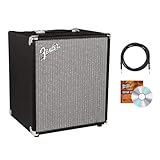 Fender Rumble 100 Bass Combo Amplifier Bundle with Instrument Cable and Austin Bazaar Instructional DVD