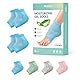 Welnove Moisturizing Heel Socks - 2 Paar Aloe Vera Extrakt infundiert Gel-Futter für trockene Füße - rissige Ferse Reparatur Behandlung - Baumwollsocken für Frauen Männer Fußpflege (Regular Sizes)