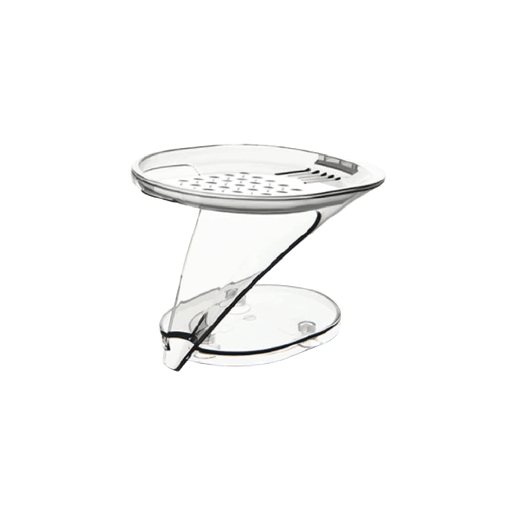 Jabonera, jabonera, jabonera Transparente con Drenaje automático, jabonera con Drenaje Desmontable con Base de Ventosa, Caja de Almacenamiento de jabón for encimera,Jabonera(Type D)