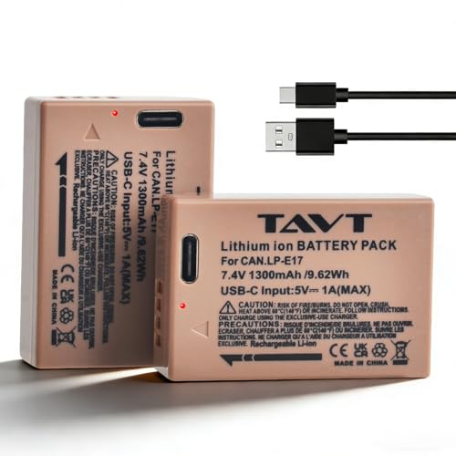 LP-E17 - 2 batterie con porta di ricarica di tipo
