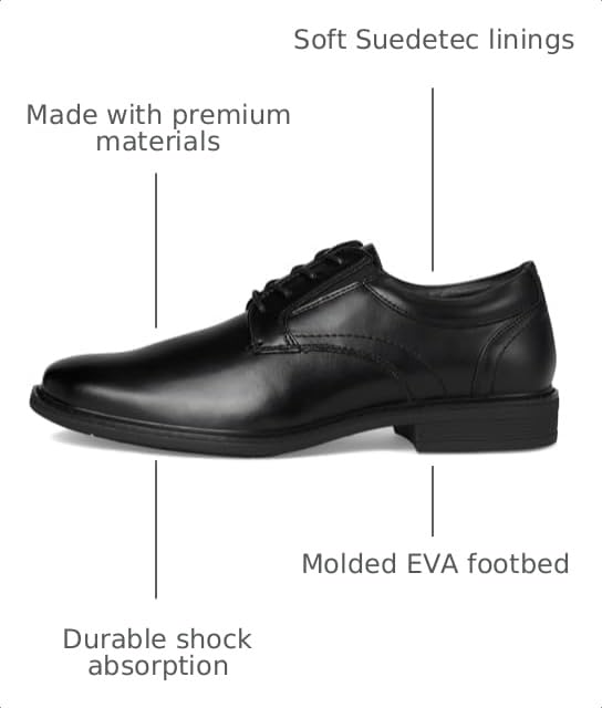 Image of Nunn Bush Jarvis Plain Toe Oxford Dress Casual Business Formal Lace Up