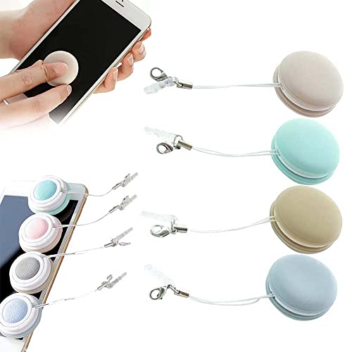 YOUAO Macaron Candy Colors Brosse de Nettoyage pour téléphone Portable 4/8 pièces, Nettoyage d'écran de téléphone Portable Macaron (4 pièces) Cover