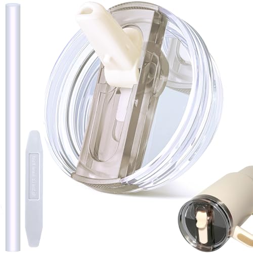 40oz Leakproof Lids forStanley Cup - Tumbler Detachable Flip Straw Lid Lids Replacement Cup Accessories ProTour H2.0 Quencher Spill Proof StrawCover for Travel Sports Daily