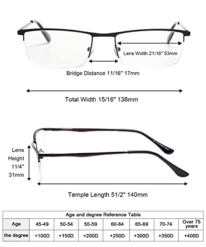 Image of Eyekepper 4-Pack Quality Half-Rim Reading Glasses Readers with Spring Hinges Include Computer Readers for Women Men