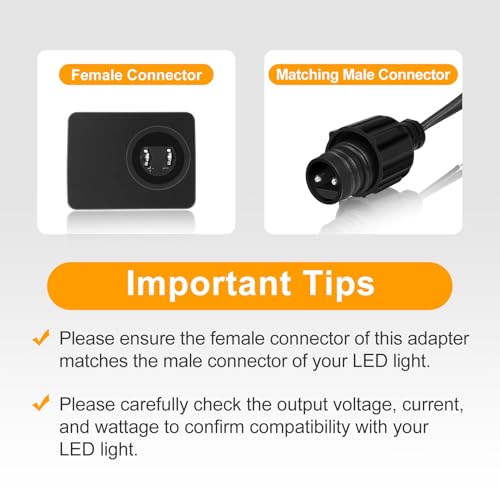 inShareplus 24V 0.25A 6W Class 2 Power Supply, IP44 Waterproof LED Transformer Replacement Adapter, AC 100-240V to DC 24V LED Driver, for Christmas Tree Light, Lawn Lamp, Inflatable Device