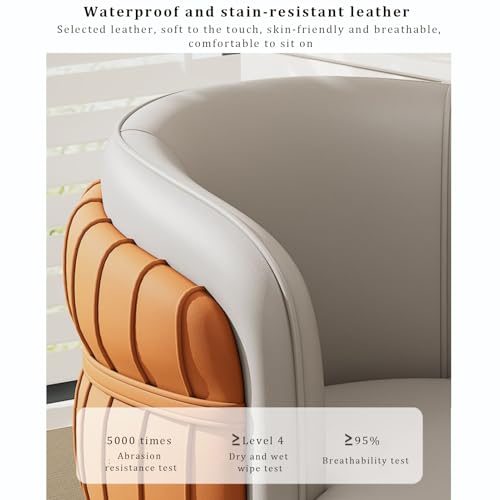 Chaise de bureau pivotante ergonomique réglable en hauteur similicuir