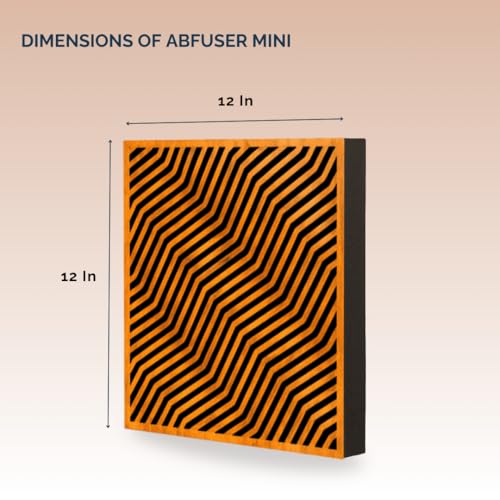 Image of Timber Acoustics Abfuser Mini Acoustic Panel | Diffusion & Absorption | Reduces Echo | For Studios, Home Theatres & Living Spaces | 1ft x 1ft x 2in (Zig-Zag Waves, Set of 4)