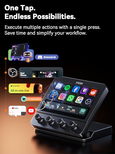 Image of Streonor S10 Stream Controller, LCD Control Deck, Audio Mixer & Soundboard