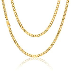 Alexander Castle 22 inch massief 9ct gouden ketting stoeprand ketting ketting – 2 mm – geelgouden ketting voor dames en heren – met sieraden geschenkdoos, Goud