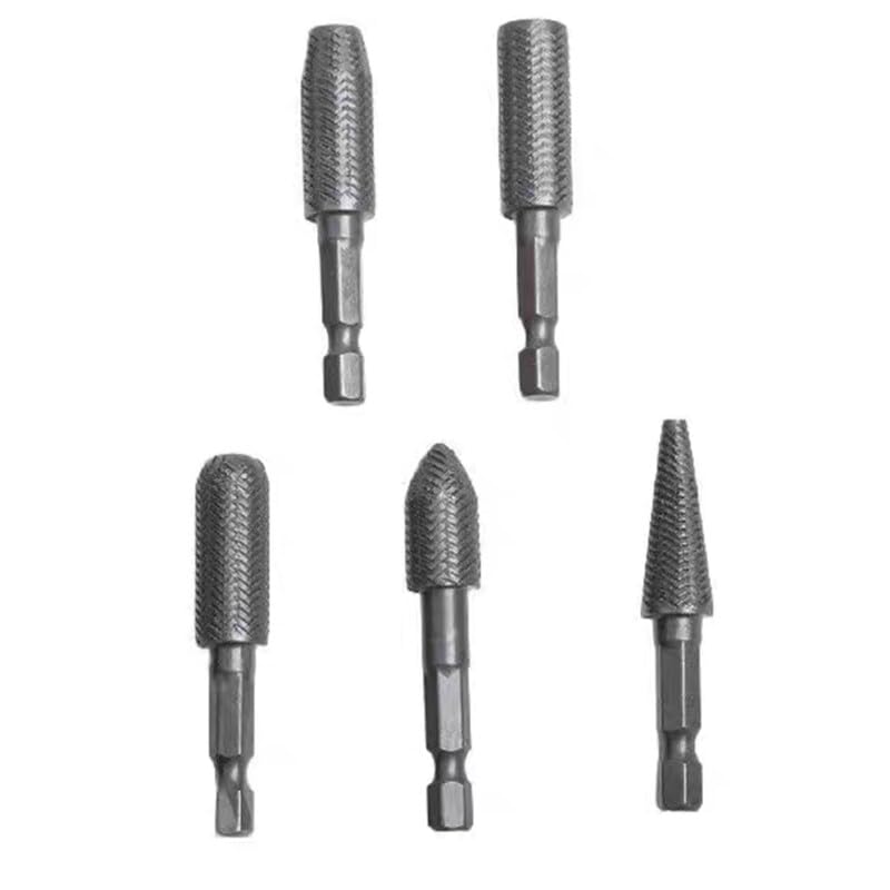 5Pcs Steel File Carving Bit Cutter Rotary File Super Hard Rotary Rasp File Set