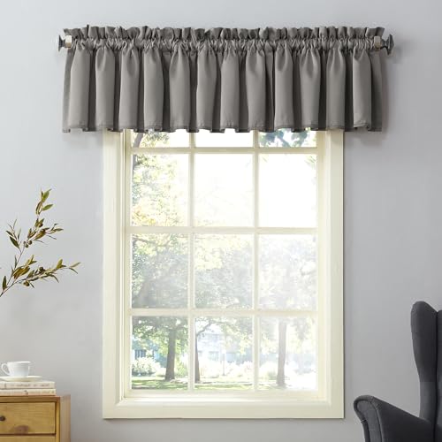 Sun Zero Barrow Energy Efficient Rod Pocket Curtain Single Valance