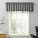 Sun Zero Barrow Energy Efficient Rod Pocket Curtain Valance, 54" x 18", Steel Gray