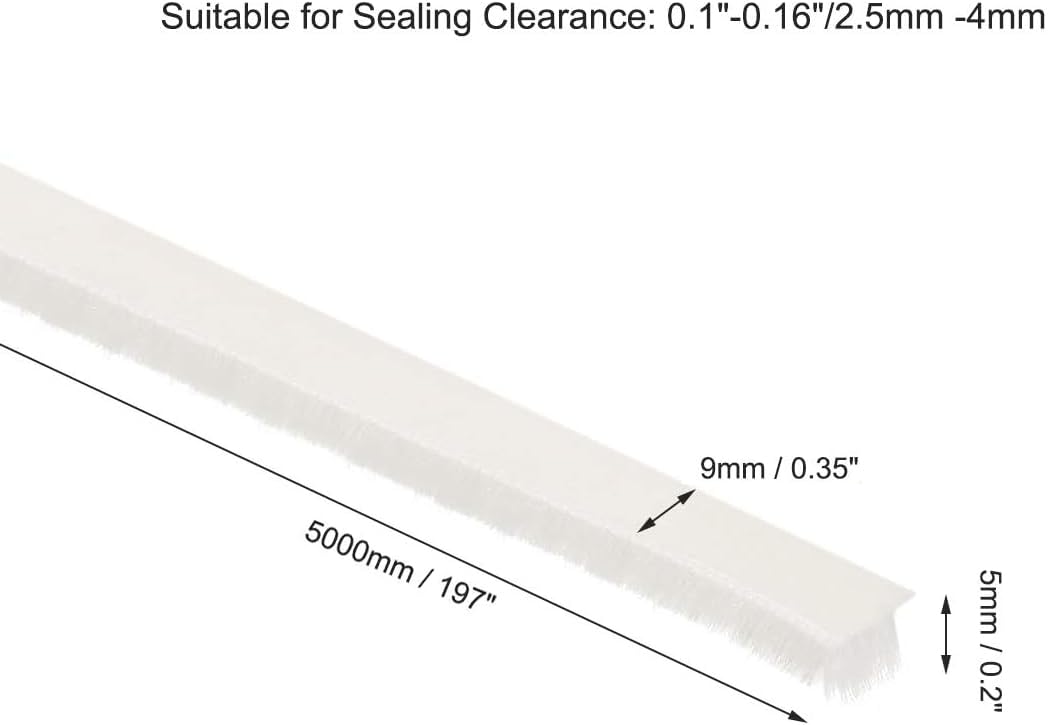 MACHSWON Brush Weather Stripping, 5M / 16.4Ft - Image 2