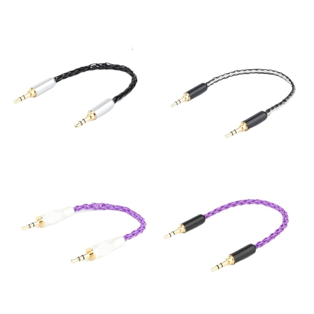 Câble auxiliaire audio HiFi plaqué argent 3,5 mm mâle vers 3,5 mm mâle 3,5 mm (E51601,1 m)