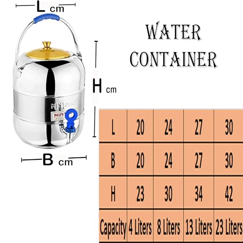 Image of Mintage Water Container with Tap 10 Liters| Water Container for Kitchen | Water Pot for Drinking |Water Dispenser Matka for Water Storage Containers |Water Pots Drinking