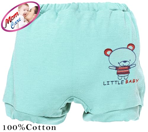 Image of MOM CARE Baby Cotton Panties Bloomers Drawer Girls Boys Unisex V Shape with Elastic Soft Pure Cotton for Baby Care Multi Colored(Combo Pack of 3)