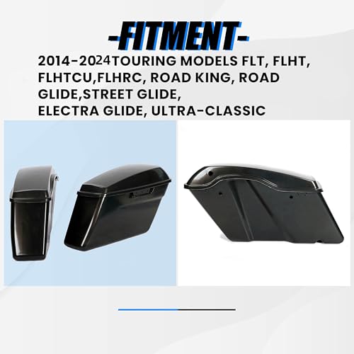 Ecotric Saddlebags rígidas sin hardware para motos Touring miniatura 4