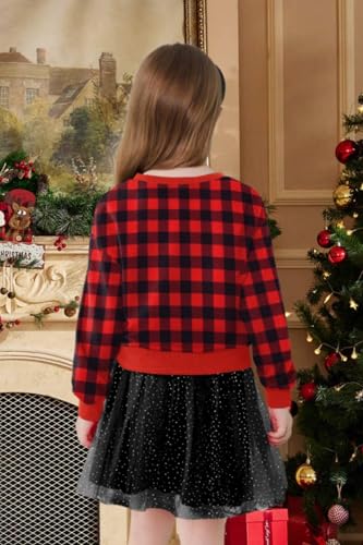 Image of Arshiner Toddler Girl Clothes Long Sleeve Pullover Sweatshirt and Tutu Skirt 2 Piece Outfits Kids Clothing Set Party Dress