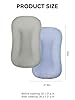 TILLYOU Muslin Baby Lounger Cover, 100% Cotton Newborn Lounger Cover, 2 Pack Baby Nest Slipcover for Boys Girls, Cover Only, Grey and Blue #1