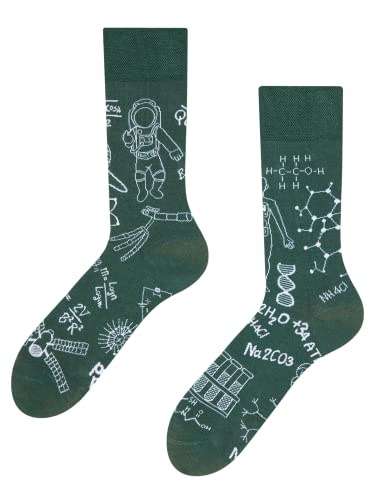 Dedoles Chaussettes Unisexe Homme Femme & Enfants beaucoup designs amusants gauche droite différent, couleur: Vert, motif: Physique contre chimie, taille: 43-46