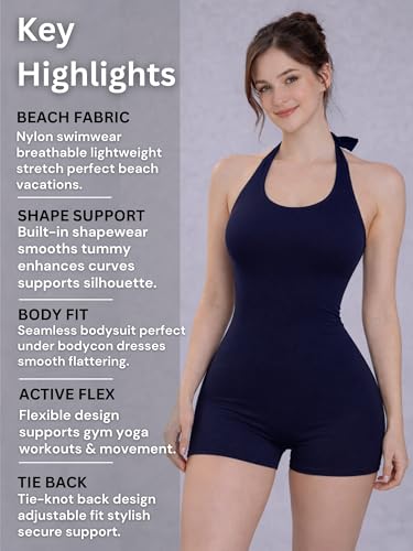 Image of Swim Suit Set Women - Tummy Control Shapewear | Bodysuits for Women | Swimming Costume for Woman | Body Shaper Bodysuit - Smooths Excess Fat & Creates Flattering Fit with Tie-Knot Back