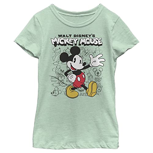 T-Shirt Fille Disney Sketchbook anti-irritation en maille douce
