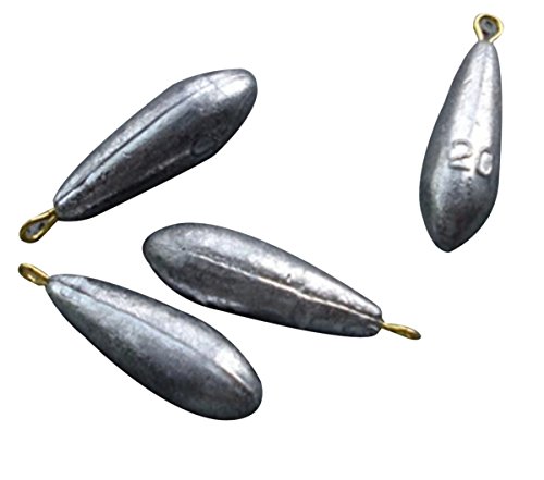 Eforstore 10pcs Bullet Streamline Shape Reuseable Lead Swivel Sinker Fishing Sinkers Weight 10g/15g/20g/30g/40g/50g Available