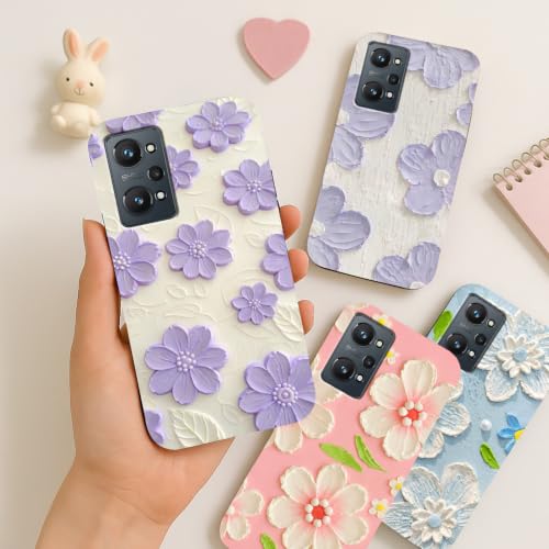 Image of COLORflow Back Cover Compatible with Realme GT Neo 2 5G | Whisper of Petals Customized Back Cover Compatible with Realme GT Neo 2 5G