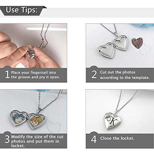 Muerdou Locket Necklace That Holds Pictures Initial Alphabet Letter Heart Shaped Photo Memory Locket Pendant Necklace (K) #TOP6