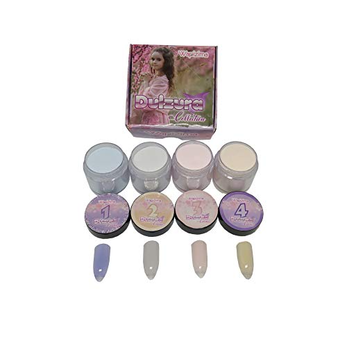 wapizima - colección 4 polvos acrílicos para uñas miniatura 1
