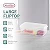 Sterilite 6-Pack Rectangular Large FlipTop, Clear Plastic Storage Box with Hinged Lid - Stackable Multipurpose Organizer for Art and Craft Supplies, Accessories, Photos & CDs, Home or Office Use #1