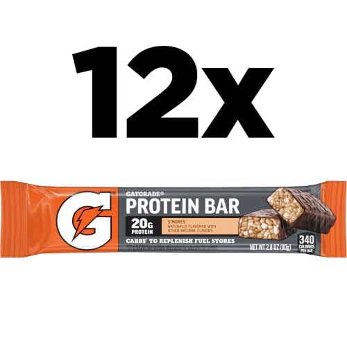 Gatorade Protein Bars, S'mores, 20g Whey Protein, NSF Certified, 2.8 oz Bars, (12 Pack) - image 2