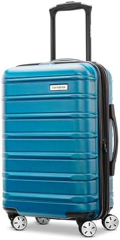 Samsonite Omni 2 Hardside Expandable Luggage with Spinner Wheels, Caribbean Blue, Carry-On 19-Inch