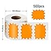 Meitaat Price Tags Stickers Orange 4 x 3 Inches Self-Adhesive Large Sale Sticker Starburst Signs Removable Waterproof Labels for Retail Store Market Business 500 PCS