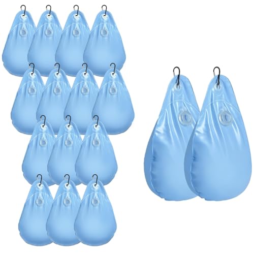 MQODLFP - Juego de 16 pesos redondos para cubierta de piscina con ganchos, PVC, antifugas, para cubierta de piscina fuera del suelo, para invierno