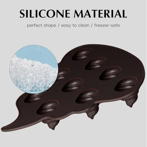 Molde de silicona para cubitos de hielo, 2 piezas miniatura 5