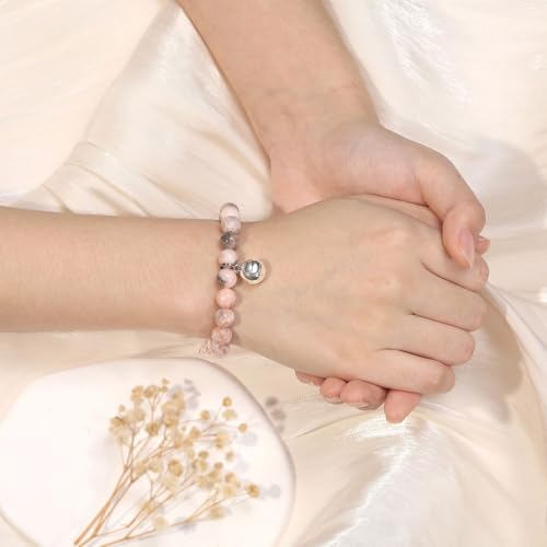 Kvekstio Sport Gift - Cheerleader Volleyball Gymnastics Softball Dance Tennis Swimming Charm Pink Bracelet for Sports Lover3