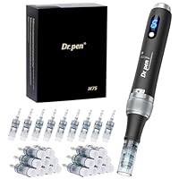 Dr. pen Ultima M7S Microneedling Pen 2025 NEUSTE MODELL Drahtlose Dr pen Microneedling Anti-Falten mit 27 Ersatzkartuschen - 9 Typen Cartridges(M7S-Schwarz)