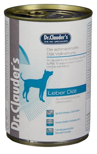 DR.CLAUDER'S - Diät LPD Leber | Leicht verdauliches Nassfutter für ausgewachsene Hunde mit chronischer Leberinsuffizienz. Weizen- und glutenfreies Alleinfutter in Dose | 400g Huhn