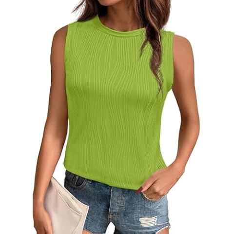 PrinStory Women's Casual Summer Sleeveless Vest Cover
