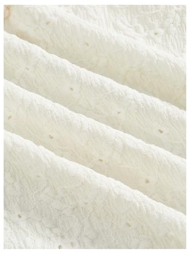 Milumia Women's Y2K Summer Boho Bodycon Long Skirts Crochet Knitted Lettuce Trim Midi Skirt with Belt4